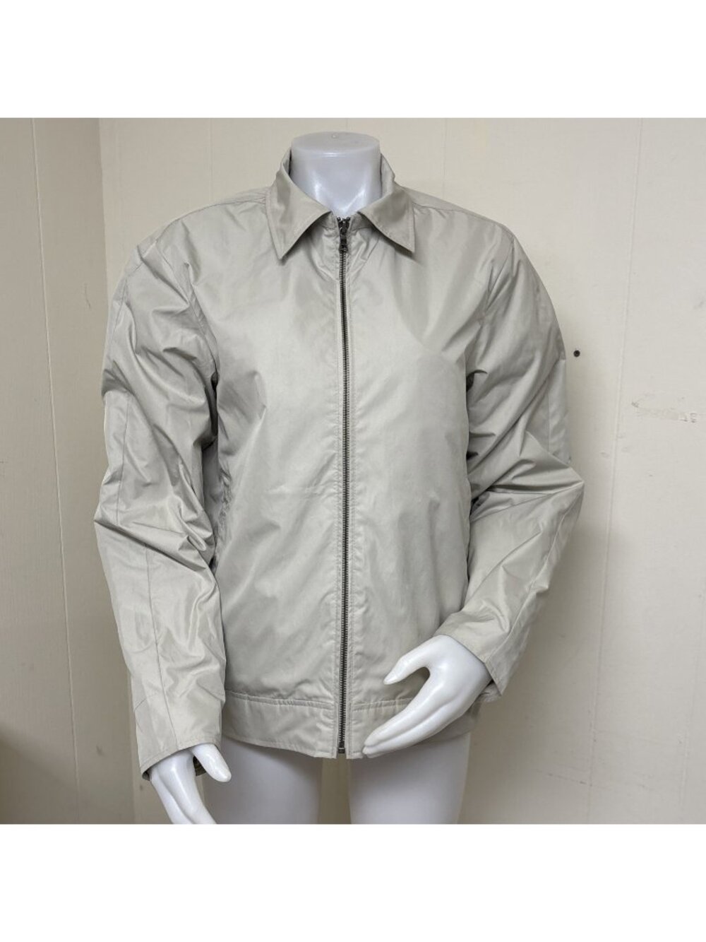 Vtg GAP Harrington Jacket Mens Small Beige Full Zip Lined Y2K Chore Workwear